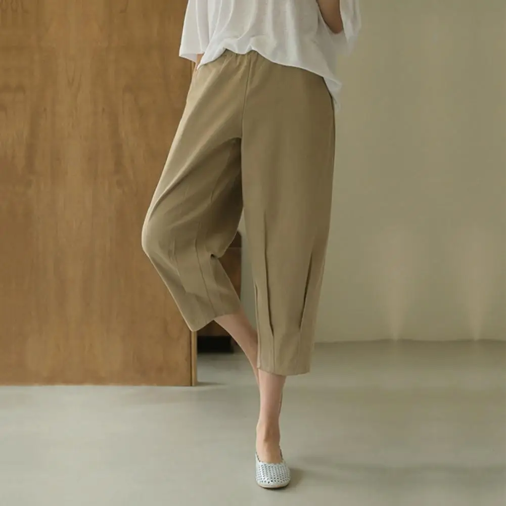 Women Casual Pants Commuting Trousers for Women Summer Women's Elastic Waist Cropped Trousers Lightweight Breathable for Daily
Women Casual Pants Commuting Trousers for Women Summer Women's Elastic Waist Cropped Trousers Lightweight Breathable for Daily