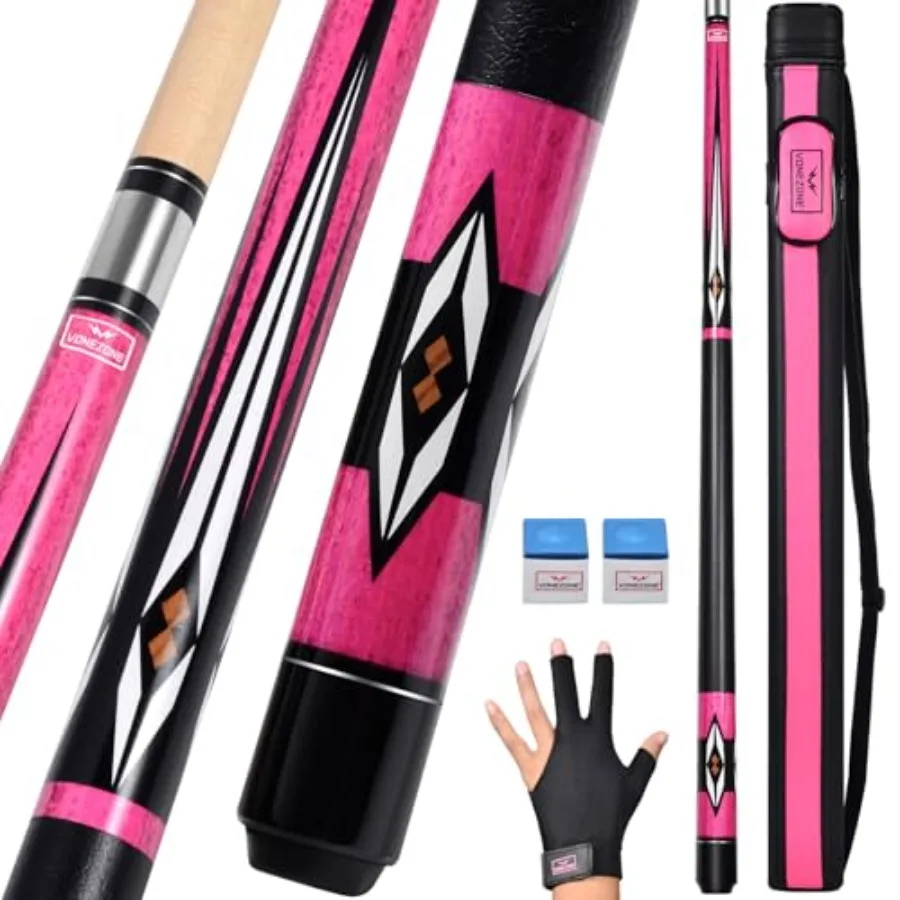 Pool Cue Stick, Pro Cue with Hard Case, Pool Sticks for Adults, Womens Pool Cue, Pool Cues for Men, 58inch 19-21oz Billiard Sti
Pool Cue Stick, Pro Cue with Hard Case, Pool Sticks for Adults, Womens Pool Cue, Pool Cues for Men, 58inch 19-21oz Billiard Sti