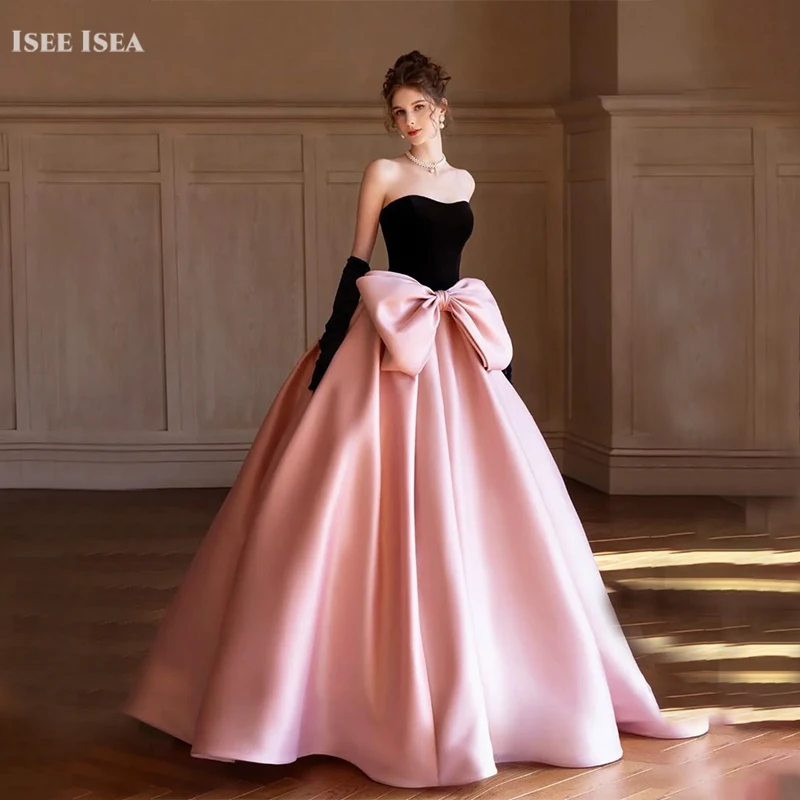 Pink Sweetheart Evening Satin Dresses Woman Formal Bow Ball Gown A-Line Elegant Princess Simple Birthday Dress Customized
Pink Sweetheart Evening Satin Dresses Woman Formal Bow Ball Gown A-Line Elegant Princess Simple Birthday Dress Customized