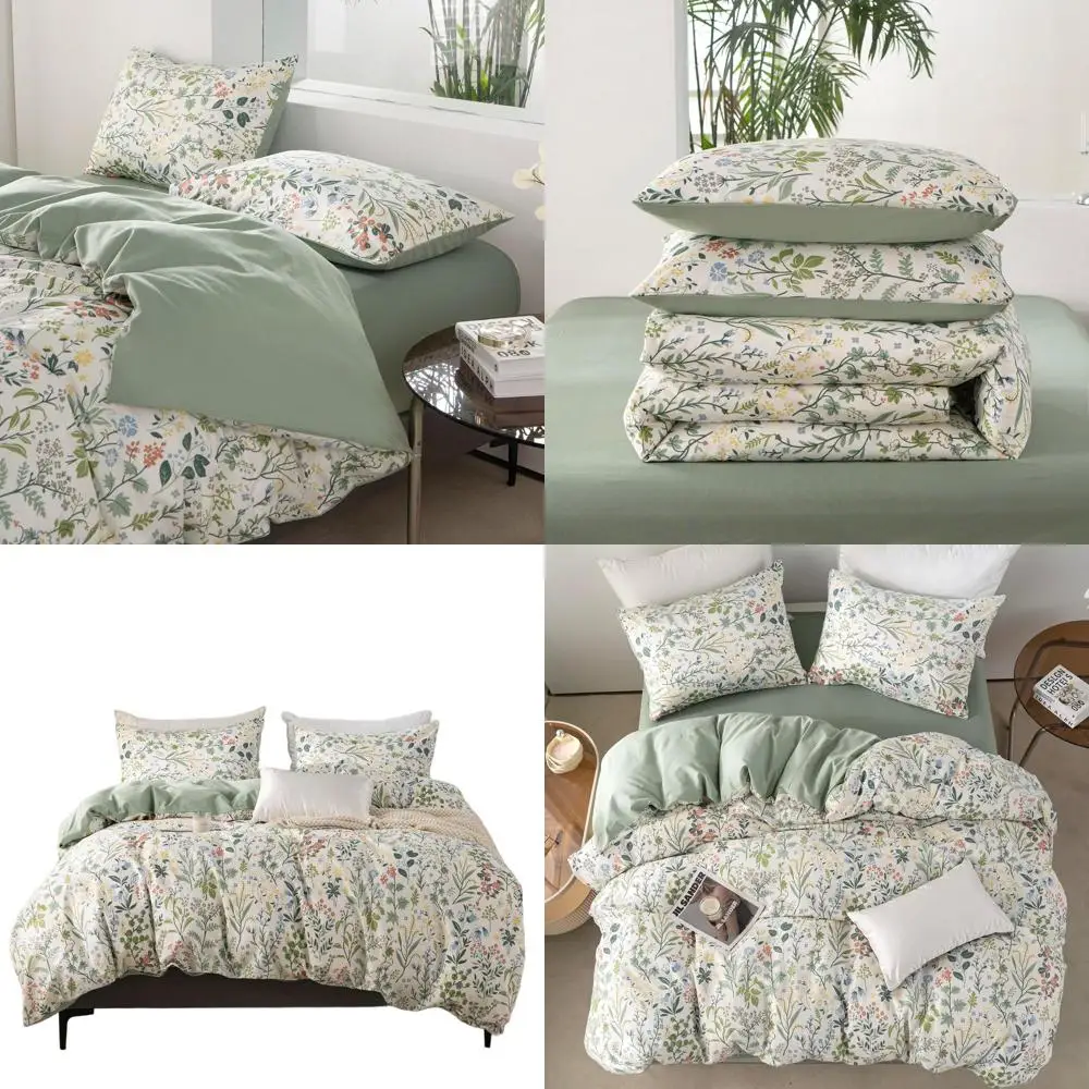 Cotton Floral Queen Bedding Set: 3-Piece Comforter with Pillowcases for Year-Round Use
Cotton Floral Queen Bedding Set: 3-Piece Comforter with Pillowcases for Year-Round Use