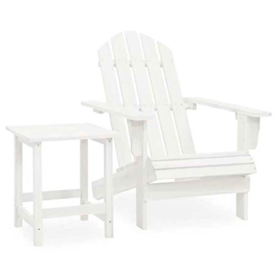 Outdoor Patio Adirondack Chair with Table Set in White Solid Fir Wood for Balcony Yard Garden Sectional Sofa Furniture Set Dura
Outdoor Patio Adirondack Chair with Table Set in White Solid Fir Wood for Balcony Yard Garden Sectional Sofa Furniture Set Dura