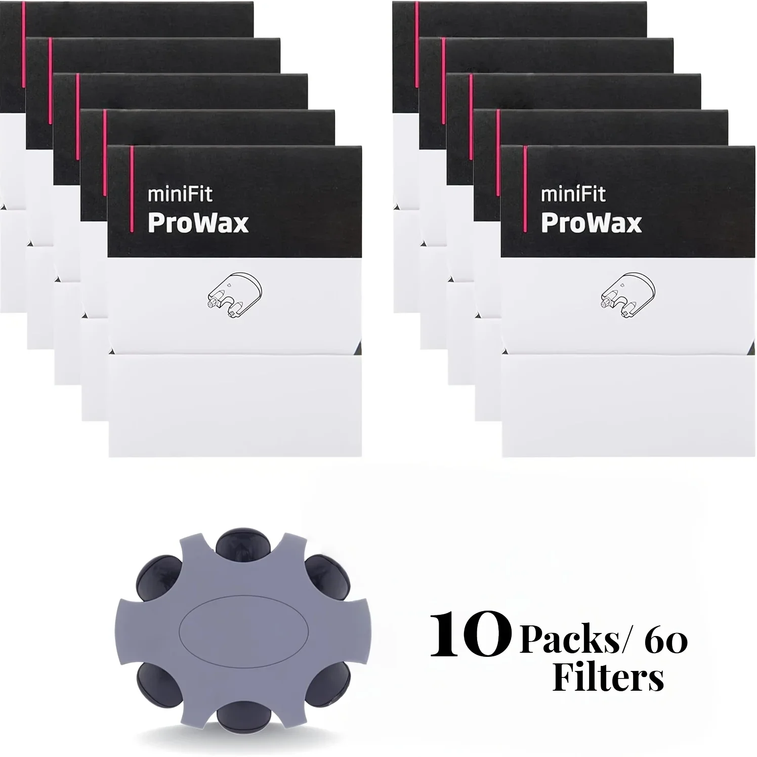 10 Packs of 60pcs - Minifit Prowax Wax Guard Filters Designed for Oticon Hearing Aids, Including Replacement Parts And Cleaning
10 Packs of 60pcs - Minifit Prowax Wax Guard Filters Designed for Oticon Hearing Aids, Including Replacement Parts And Cleaning