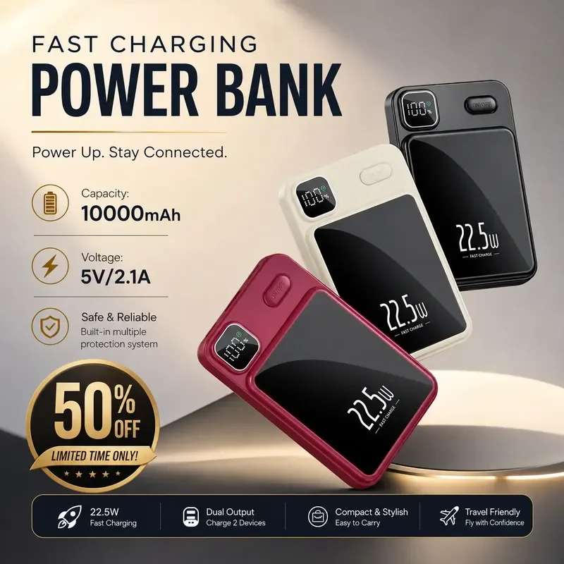 20000mAh 5V Power Bank for Apple Magnetic Portable Fast Charging Mobile Power Supply
20000mAh 5V Power Bank for Apple Magnetic Portable Fast Charging Mobile Power Supply