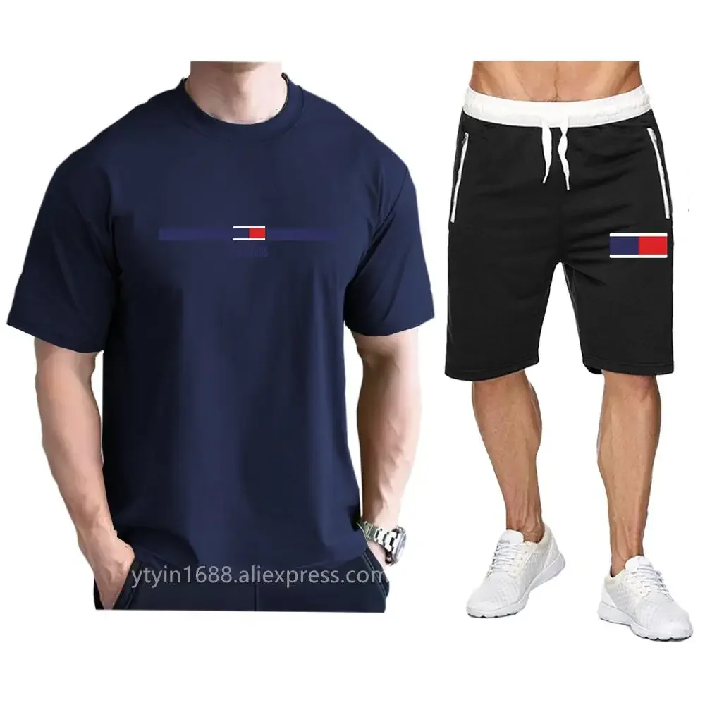 Men's Set High Quality Cotton T-shirts + Shorts Luxury Designer Clothes Fashion Sports Suit Tracksuit Men Clothing Summer 2024
Men's Set High Quality Cotton T-shirts + Shorts Luxury Designer Clothes Fashion Sports Suit Tracksuit Men Clothing Summer 2024