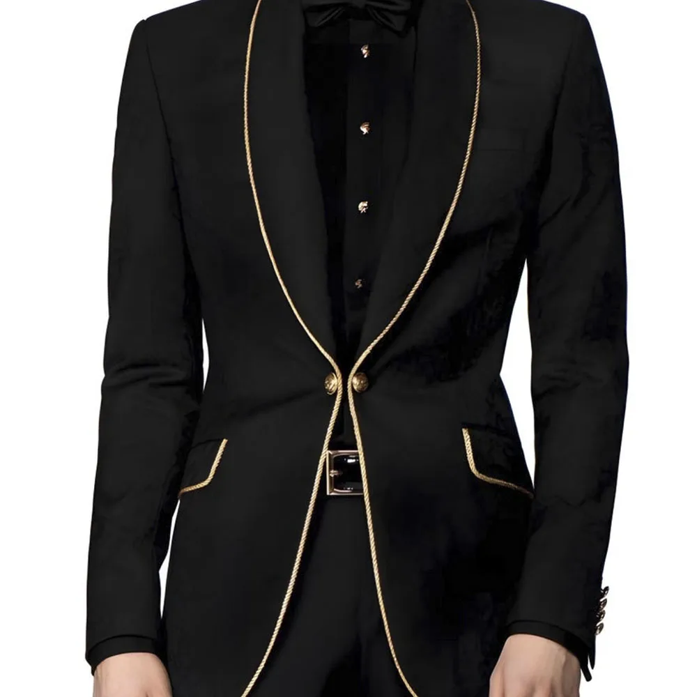Мужские черные костюмы Slim Fit, 2025 г., элегантный деловой костюм с шалью и лацканами, комплекты из 2 предметов, куртка и брюки, индивидуальный костюм высокого качества, полный комплект
Мужские черные костюмы Slim Fit, 2025 г., элегантный деловой костюм с шалью и лацканами, комплекты из 2 предметов, куртка и брюки, индивидуальный костюм высокого качества, полный комплект