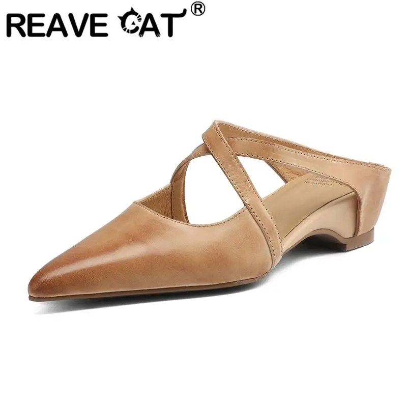 REAVE CAT/Новые винтажные женские сандалии из натуральной кожи с острым носком на увеличенном каблуке 3,5 см, модные женские туфли без шнуровки для свиданий
REAVE CAT/Новые винтажные женские сандалии из натуральной кожи с острым носком на увеличенном каблуке 3,5 см, модные женские туфли без шнуровки для свиданий