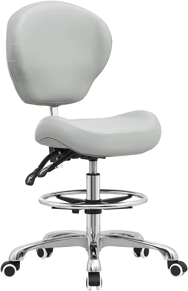 Adjustable Stools Drafting Chair With Backrest & Foot Rest,Tilt Back,Swivel Seat,Rolling Wheels,For Studio,Dental,Office,Salon
Adjustable Stools Drafting Chair With Backrest & Foot Rest,Tilt Back,Swivel Seat,Rolling Wheels,For Studio,Dental,Office,Salon