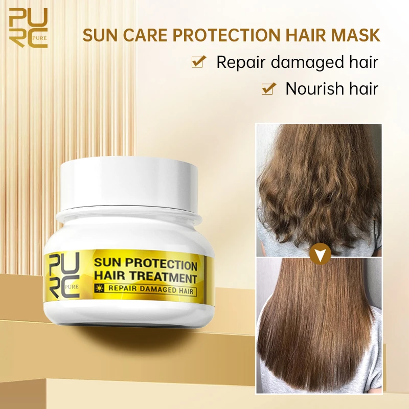 PURC Sun Protection Hair Mask Repair Damaged Frizz Dry Smoothing Shiny Hair Care
PURC Sun Protection Hair Mask Repair Damaged Frizz Dry Smoothing Shiny Hair Care