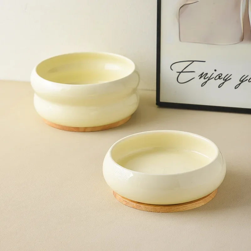 Ceramic Bowl for Cats and Small Dogs Non-slip Pet Dish Plate with Bamboo Base Puppy Kitten Eating Basin 300ml 500ml
Ceramic Bowl for Cats and Small Dogs Non-slip Pet Dish Plate with Bamboo Base Puppy Kitten Eating Basin 300ml 500ml
