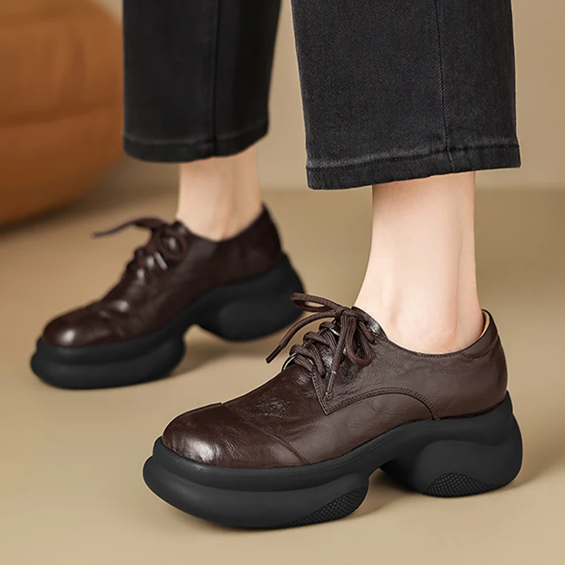 Flats Platform Women's Lofaers Shoes Lace Up Casual Leather Shoes Woman 2026 Spring Sport Shoes Fashion Sneaker Female Zapatos
Flats Platform Women's Lofaers Shoes Lace Up Casual Leather Shoes Woman 2026 Spring Sport Shoes Fashion Sneaker Female Zapatos