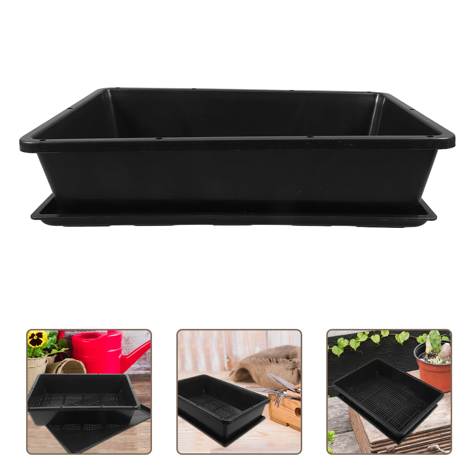 1 Set Rectangular Sprouting For Succulents Multifunctional Nursery Starter Drainage Bottom Reusable Planting Tray Vegetables
1 Set Rectangular Sprouting For Succulents Multifunctional Nursery Starter Drainage Bottom Reusable Planting Tray Vegetables