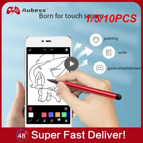 1/5/10PCS Universal Touch Screen Stylus Double Pointer Pen For Tab HTC GPS Portable Phone Tablet Stylus Pen