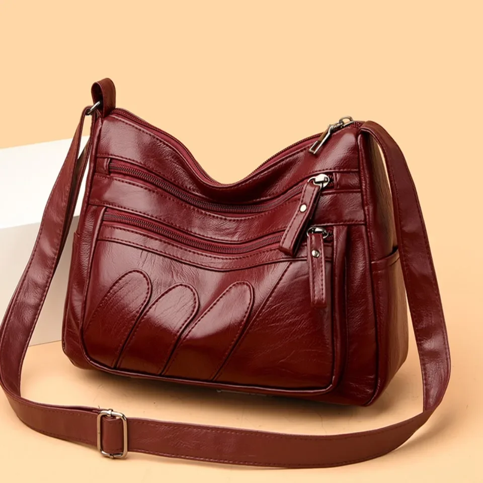 Women's Soft Leather Shoulder Bag Luxury Designer Solid Color Crossbody Bag Ladies Messenger Bag And Purse Stylish Commuting Sac
Women's Soft Leather Shoulder Bag Luxury Designer Solid Color Crossbody Bag Ladies Messenger Bag And Purse Stylish Commuting Sac