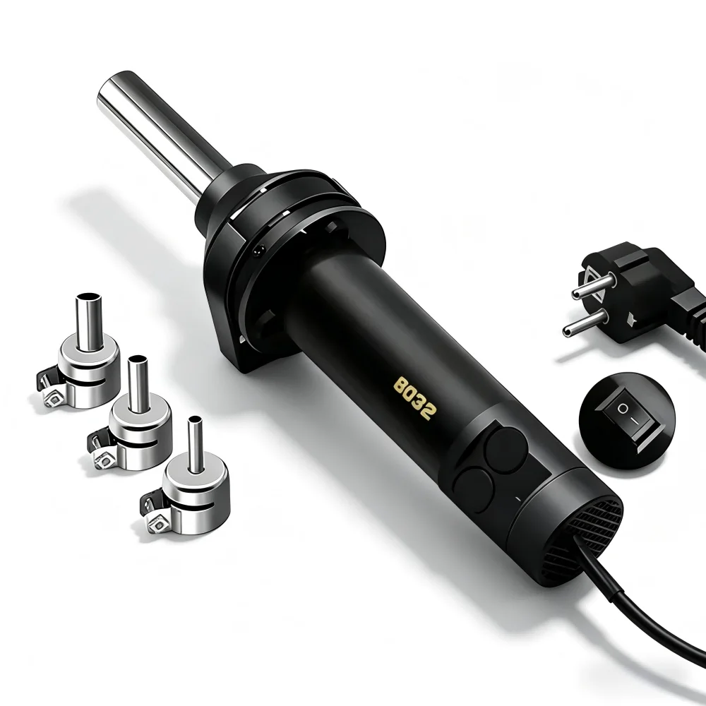 220V 420W Adjustable Electronic Heat Hot Air Gun Desoldering Soldering Station IC SMD BGA + Nozzle 8032 Air Blower Hair Dryer
220V 420W Adjustable Electronic Heat Hot Air Gun Desoldering Soldering Station IC SMD BGA + Nozzle 8032 Air Blower Hair Dryer