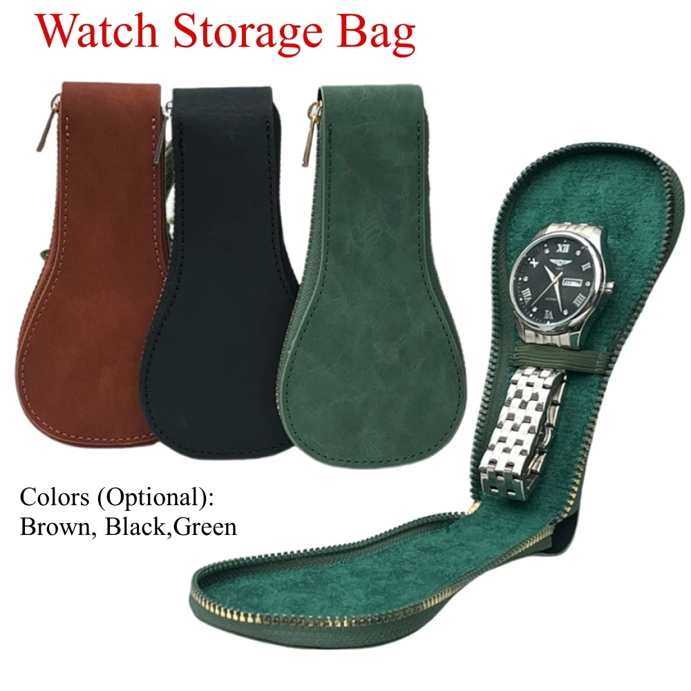 Wristwatch Storage Pouch Dustproof and Scratch-Resistant Jewelry Box Portable Watch Storage Case Green/ Black/ Brown
Wristwatch Storage Pouch Dustproof and Scratch-Resistant Jewelry Box Portable Watch Storage Case Green/ Black/ Brown