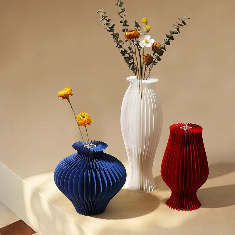 Creative folding cardboard paper art flower device New Chinese paper art vase Flower dried flower arrangement container Ornament
Creative folding cardboard paper art flower device New Chinese paper art vase Flower dried flower arrangement container Ornament