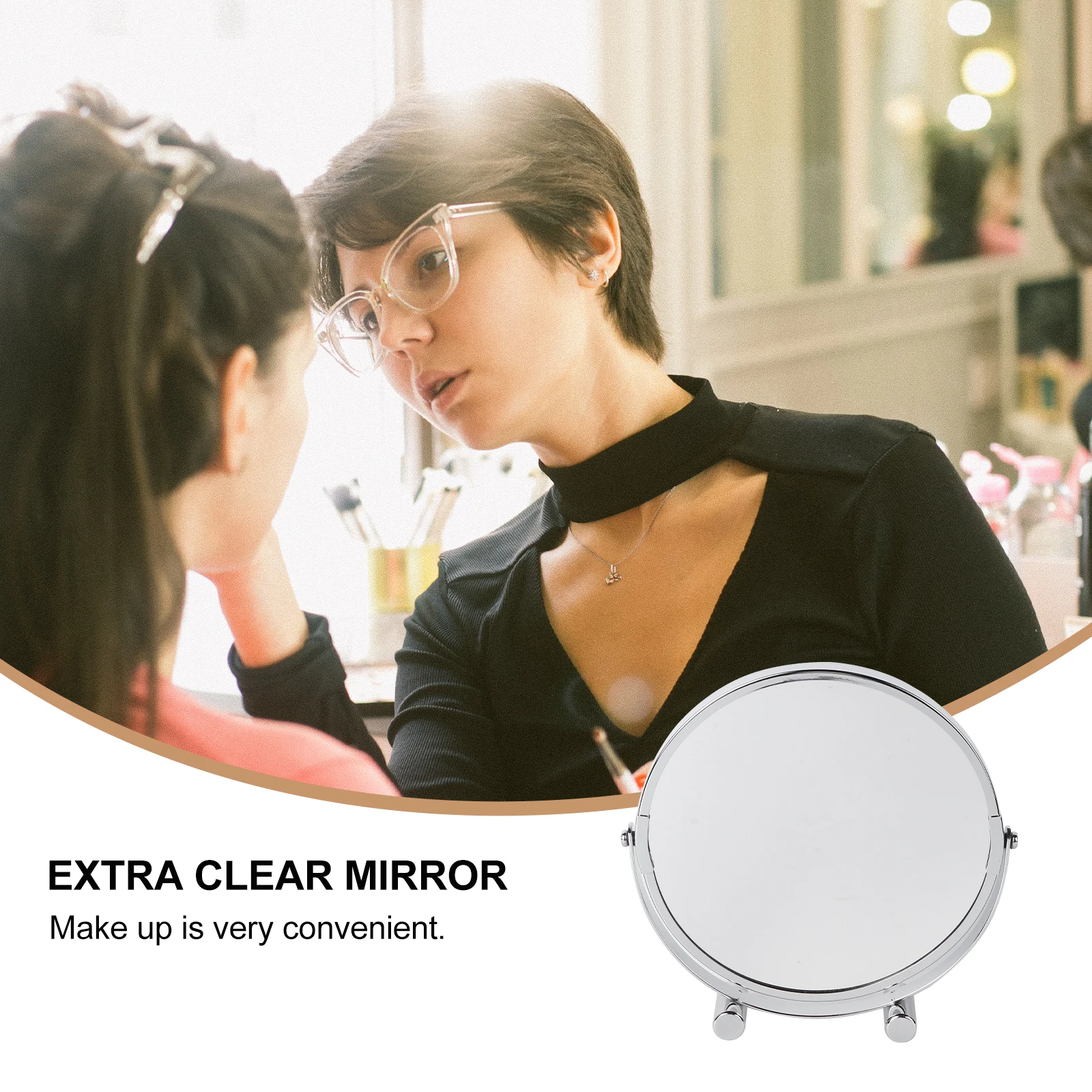 Double Sided Mirror 7 Inch Portable Table Makeup Mirror Top High Definition 3X Magnification Rotating Anti Slip Base
Double Sided Mirror 7 Inch Portable Table Makeup Mirror Top High Definition 3X Magnification Rotating Anti Slip Base