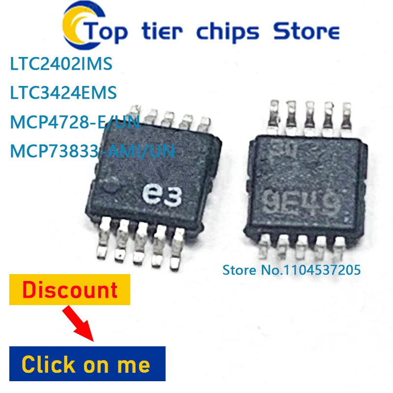 1PCS~10PCS/LOT LTC2402IMS LTC3424EMS MCP4728-E/UN MCP73833-AMI/UN SOP 100% NEW
1PCS~10PCS/LOT LTC2402IMS LTC3424EMS MCP4728-E/UN MCP73833-AMI/UN SOP 100% NEW