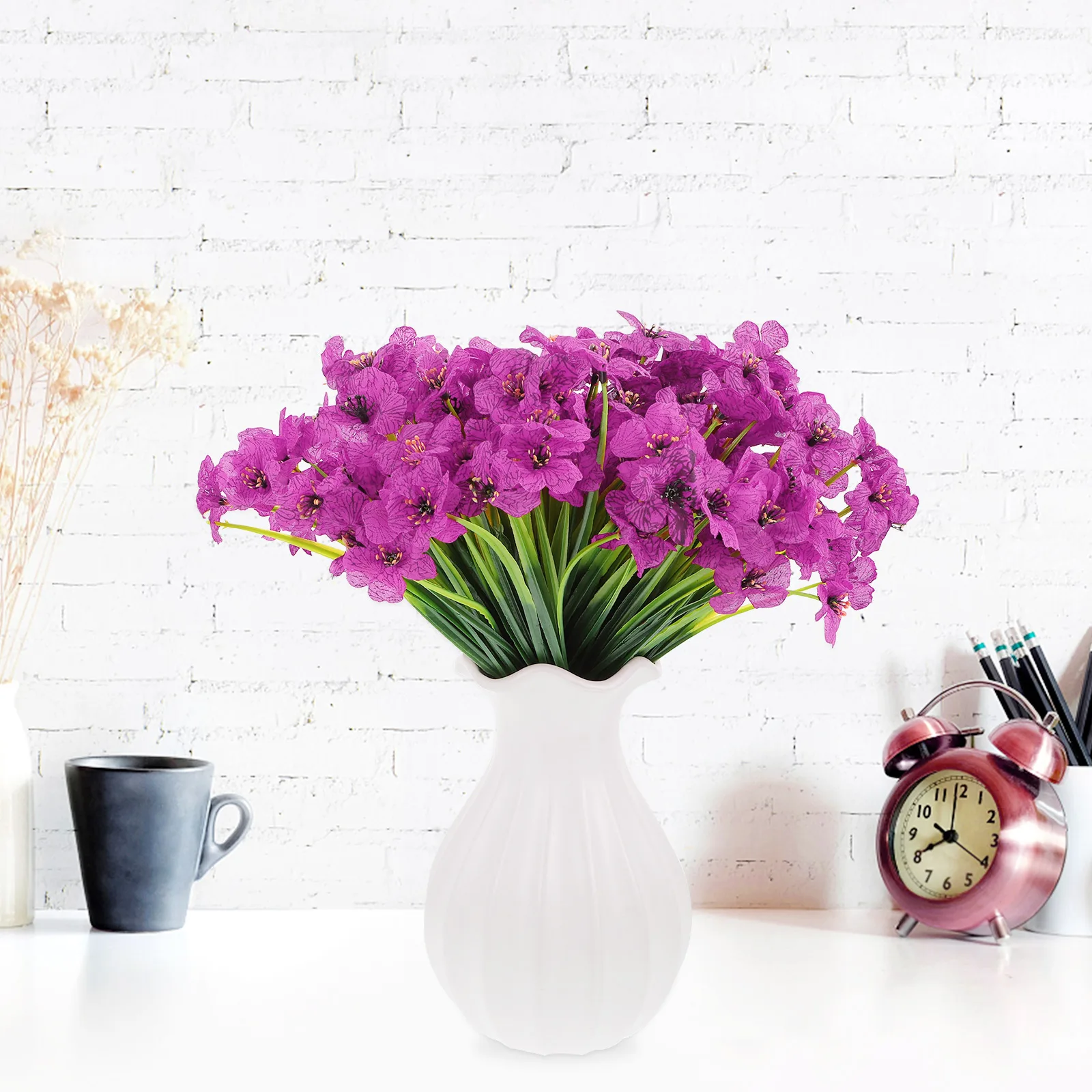 12 Pcs Artificial Violet Bouquet Spring Grass Flower Fake Plastic Home Decoration Photography Prop Imitated Floral Arrangement
12 Pcs Artificial Violet Bouquet Spring Grass Flower Fake Plastic Home Decoration Photography Prop Imitated Floral Arrangement