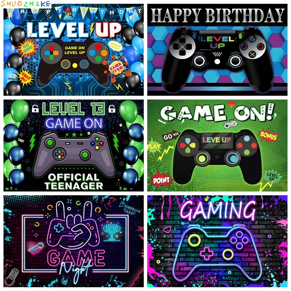 Game On Backdrop Balloons Gamepad level Up Baby Shower Boys Birthday Party Photography Backdrop Decor Banner Photo Studio Props
Game On Backdrop Balloons Gamepad level Up Baby Shower Boys Birthday Party Photography Backdrop Decor Banner Photo Studio Props
