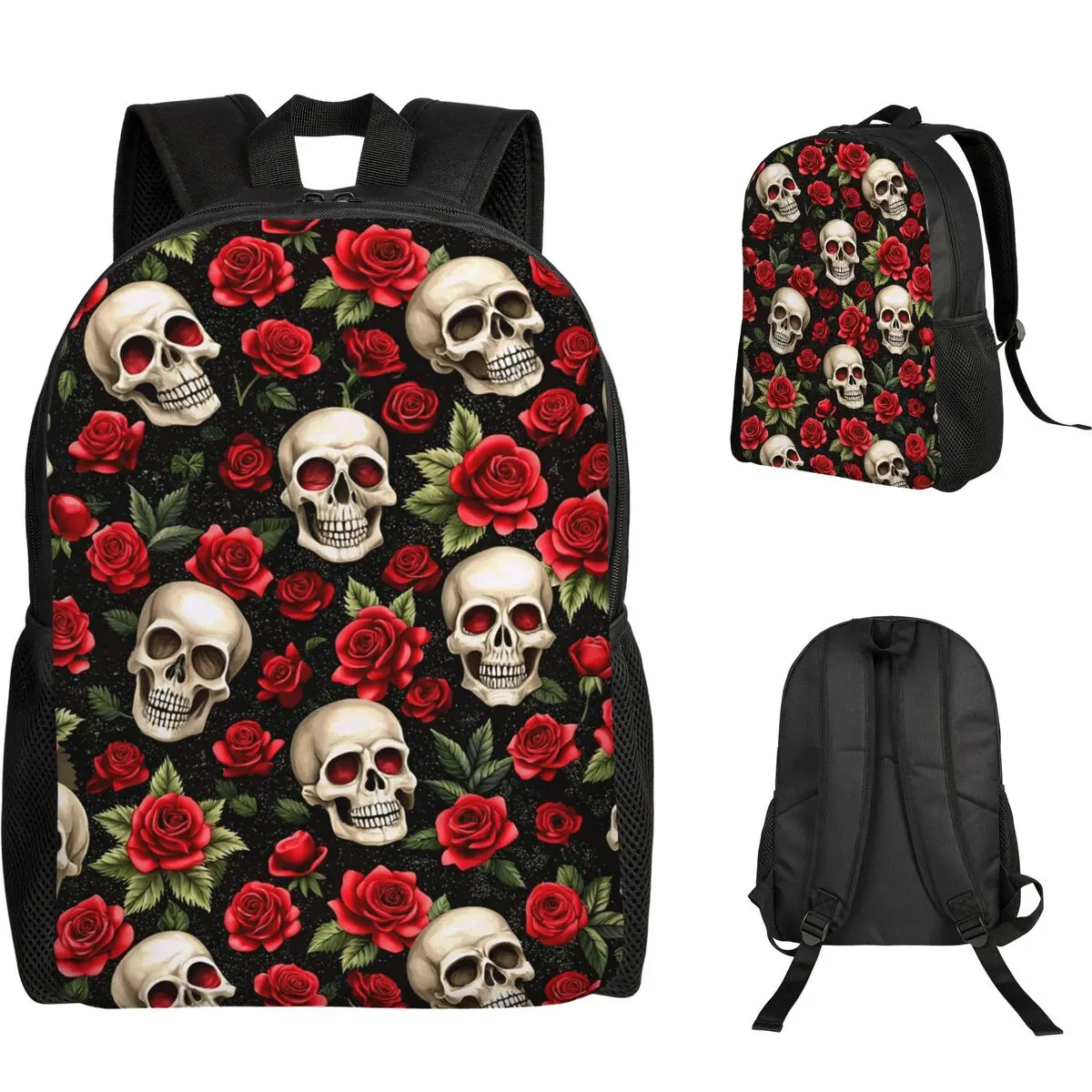 Rose Skull Gothic Style Pattern Backpack Student Boys Girls BookBag School Bag Computer Shoulder Bags
Rose Skull Gothic Style Pattern Backpack Student Boys Girls BookBag School Bag Computer Shoulder Bags