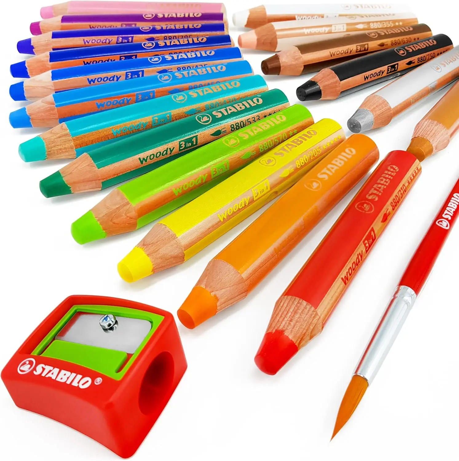 Woody 3-in-1 Multi-Media Watercolor Pencils, Jumbo Easy-Grip, Pack of 18 with Sharpener and Brush for Creative Art Projects
Woody 3-in-1 Multi-Media Watercolor Pencils, Jumbo Easy-Grip, Pack of 18 with Sharpener and Brush for Creative Art Projects