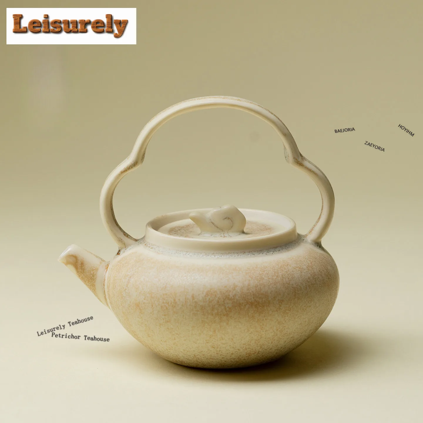 130ml Beige Yellow Glaze Loop-handled Pot Boutique Tea Infuser Pot Tea Making Kettle With Strainer Teaware Ceremony Collection
130ml Beige Yellow Glaze Loop-handled Pot Boutique Tea Infuser Pot Tea Making Kettle With Strainer Teaware Ceremony Collection