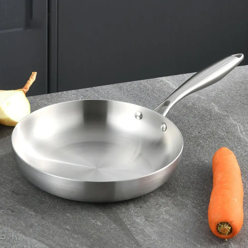 Kitchen Cookware 304 Stainless Steel Frying Pan Uncoated General Fried Steak Pot Flat Bottom Nonstick Wok Gas Stove
Kitchen Cookware 304 Stainless Steel Frying Pan Uncoated General Fried Steak Pot Flat Bottom Nonstick Wok Gas Stove