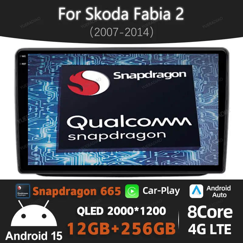 Автомобильный радиоприемник Android 15 для Skoda Fabia 2 2007-2014 Qualcomm, мультимедийный видеоплеер, головное устройство Carplay, автонавигация, GPS 4G DSP
Автомобильный радиоприемник Android 15 для Skoda Fabia 2 2007-2014 Qualcomm, мультимедийный видеоплеер, головное устройство Carplay, автонавигация, GPS 4G DSP