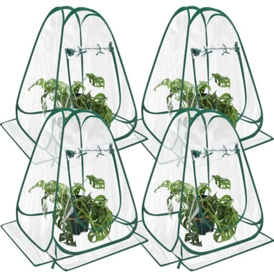 4 Pcs Pop up Small Greenhouse for Winter Mini Greenhouse PVC Clear Easy to Install Portable Flowerpot Cover Plant Grow Tent wit
4 Pcs Pop up Small Greenhouse for Winter Mini Greenhouse PVC Clear Easy to Install Portable Flowerpot Cover Plant Grow Tent wit
