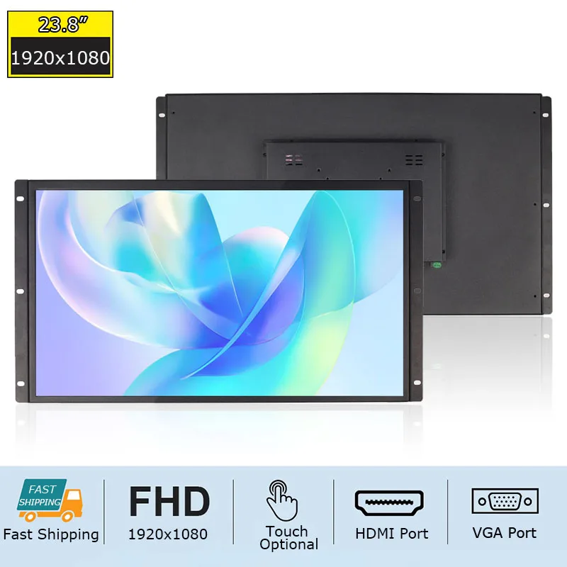 Widescreen HD 23.8 Inch 1920x1080 Open Frame Embedded VGA HDMI Non Touch/Capacitive Touch Screen Monitor For Industrial Use
Widescreen HD 23.8 Inch 1920x1080 Open Frame Embedded VGA HDMI Non Touch/Capacitive Touch Screen Monitor For Industrial Use