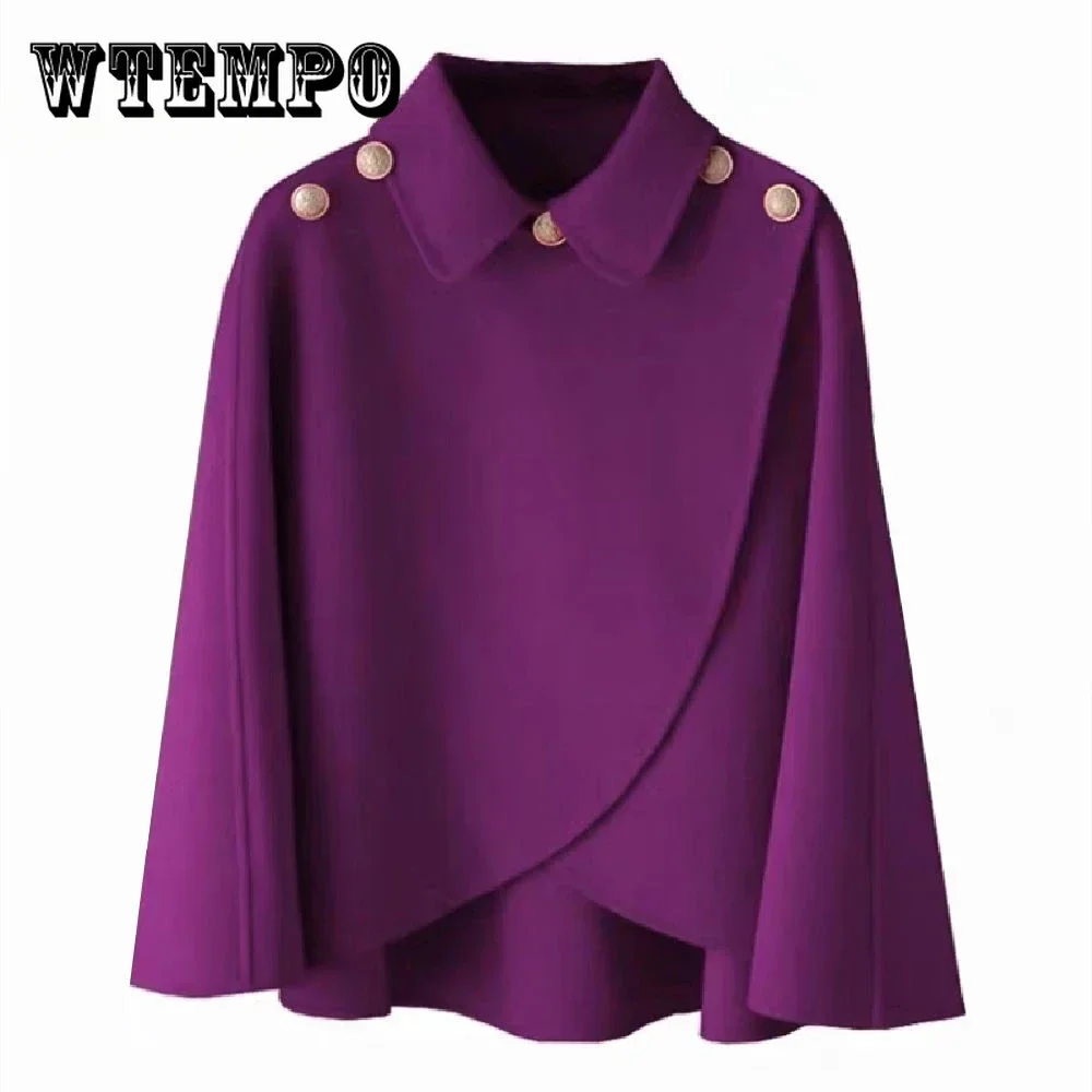 WTEMPO Women's Long Sleeve Solid Color Cloak Vintage Shawl Poncho Loose Shawl Cape Winter Fall Cape for Ladies
WTEMPO Women's Long Sleeve Solid Color Cloak Vintage Shawl Poncho Loose Shawl Cape Winter Fall Cape for Ladies