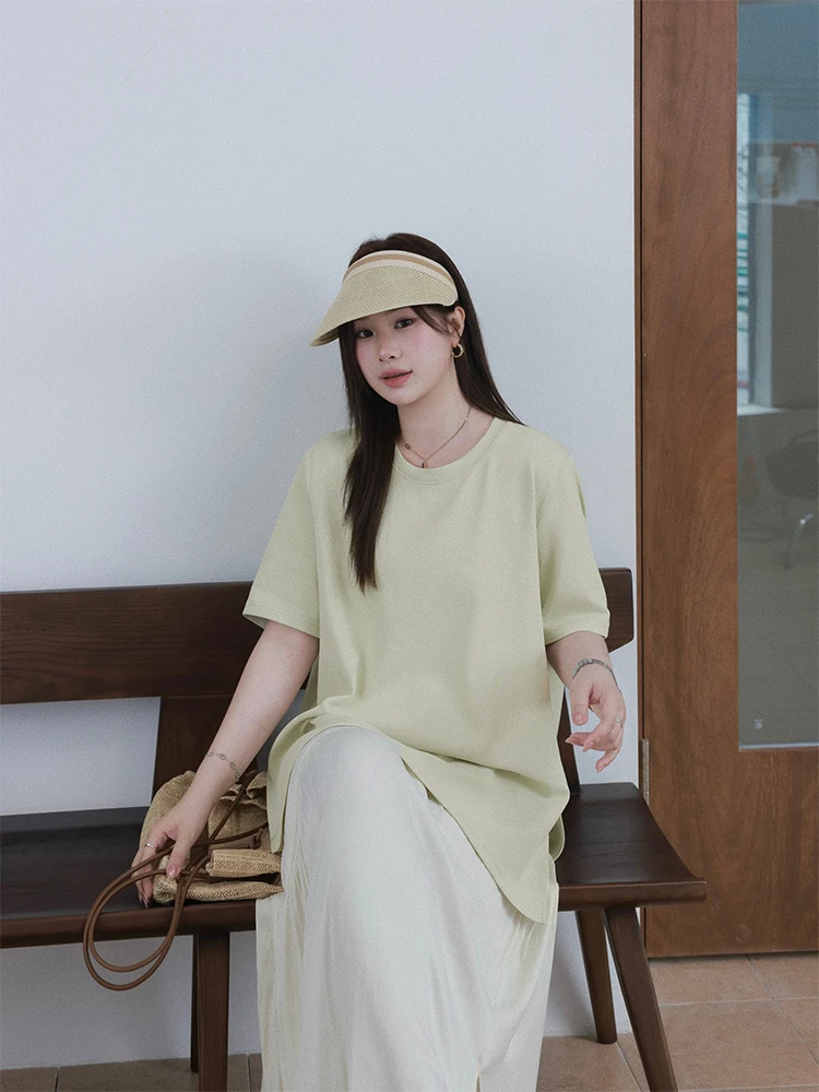 plus Size Women's round Neck Short Sleeve T-Shirt Basic Slimming Casual Cotton Blend Spring Summer Fashion for Plump Sister
plus Size Women's round Neck Short Sleeve T-Shirt Basic Slimming Casual Cotton Blend Spring Summer Fashion for Plump Sister