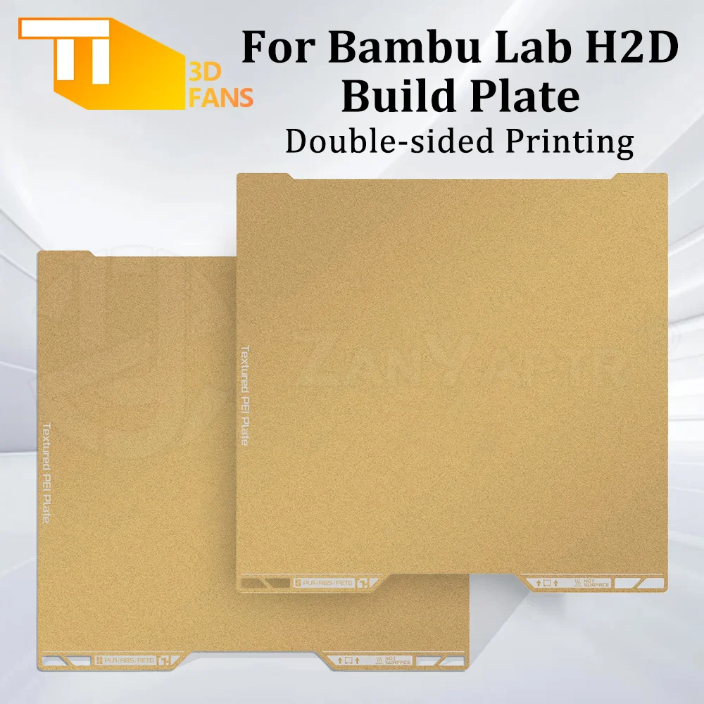 For Bambu lab H2D Build Plate Textured PEI double 350x320 Heated Bed 3D printer accessories
For Bambu lab H2D Build Plate Textured PEI double 350x320 Heated Bed 3D printer accessories