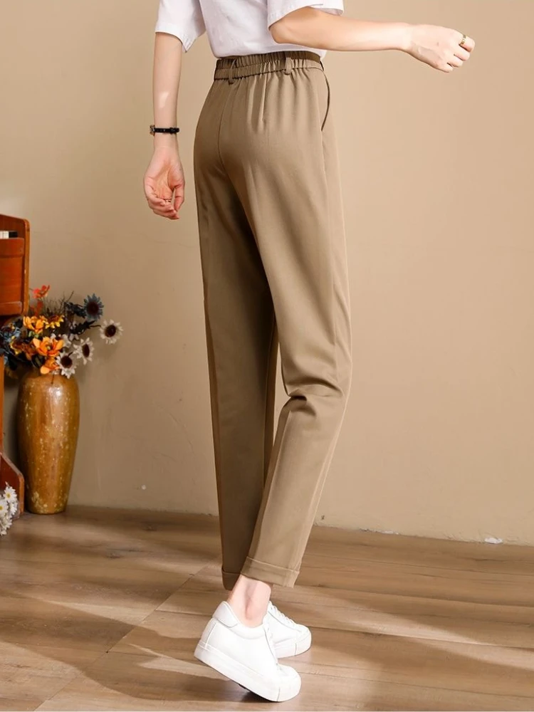 Женские брюки с высокой талией, прямые брюки, однотонные осенние классические брюки Xxl, эстетичная хлопковая винтажная одежда, повседневные женские брюки
Женские брюки с высокой талией, прямые брюки, однотонные осенние классические брюки Xxl, эстетичная хлопковая винтажная одежда, повседневные женские брюки