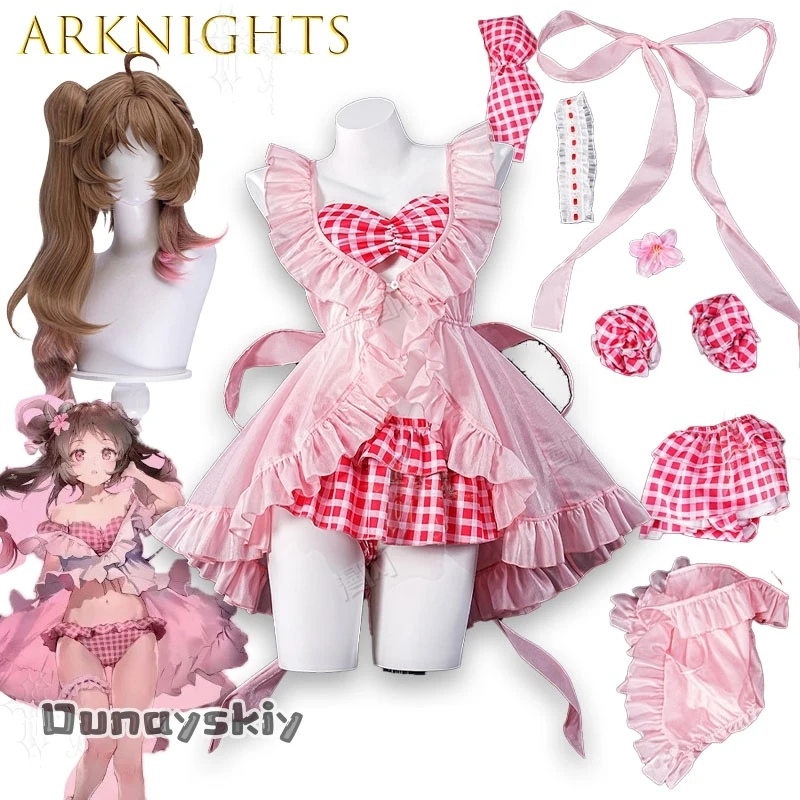 Eyjafjalla Pink Swimsuit Cosplay Game Arknights Costume Split Swimsuit Wig Full Set Outfit Halloween Carnival Party Suit Lolita
Eyjafjalla Pink Swimsuit Cosplay Game Arknights Costume Split Swimsuit Wig Full Set Outfit Halloween Carnival Party Suit Lolita