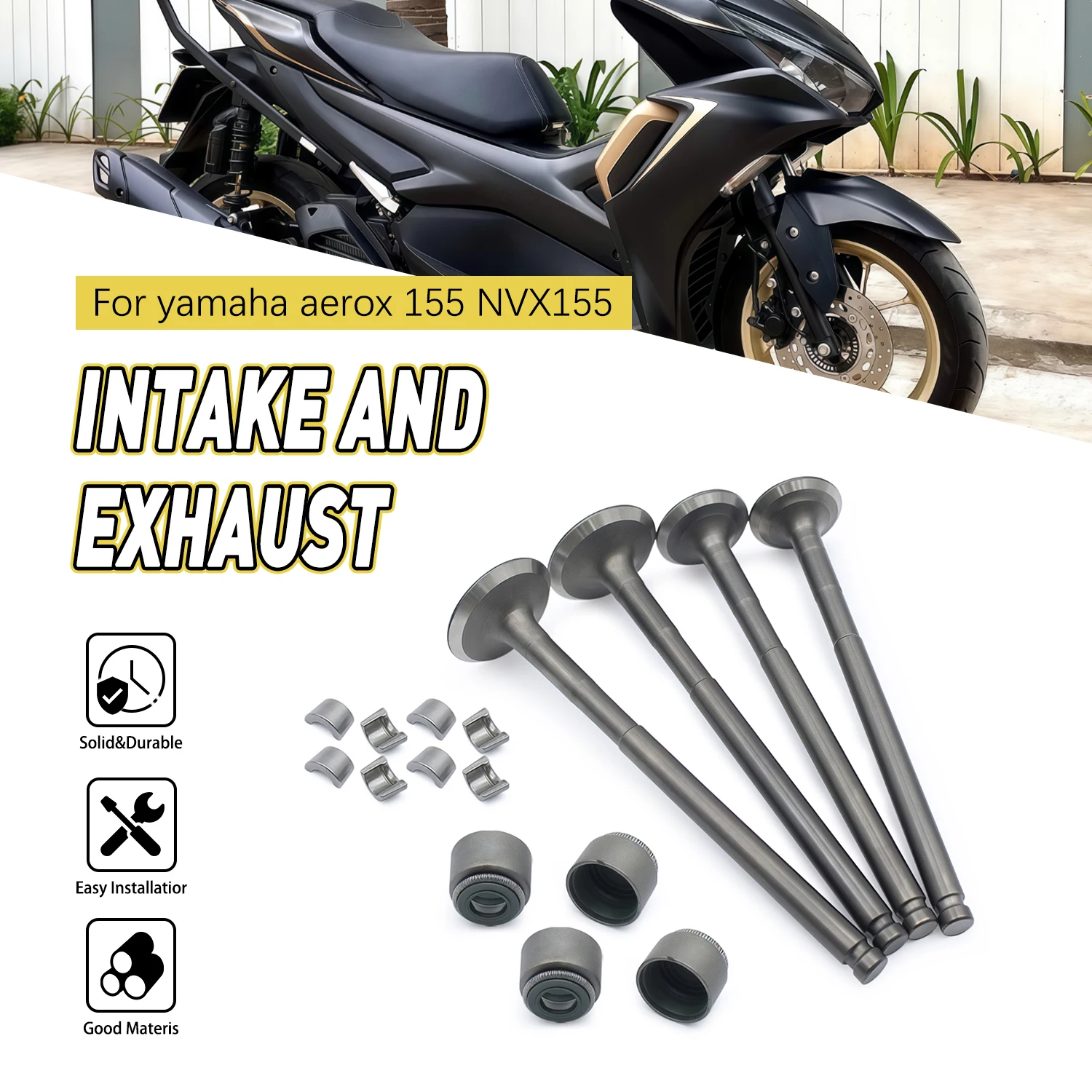 Motorcycle Accessories Engine Parts Valve Stem kit For Yamaha NVX 155 nvx155 N-MAX 155 AEROX 155
Motorcycle Accessories Engine Parts Valve Stem kit For Yamaha NVX 155 nvx155 N-MAX 155 AEROX 155