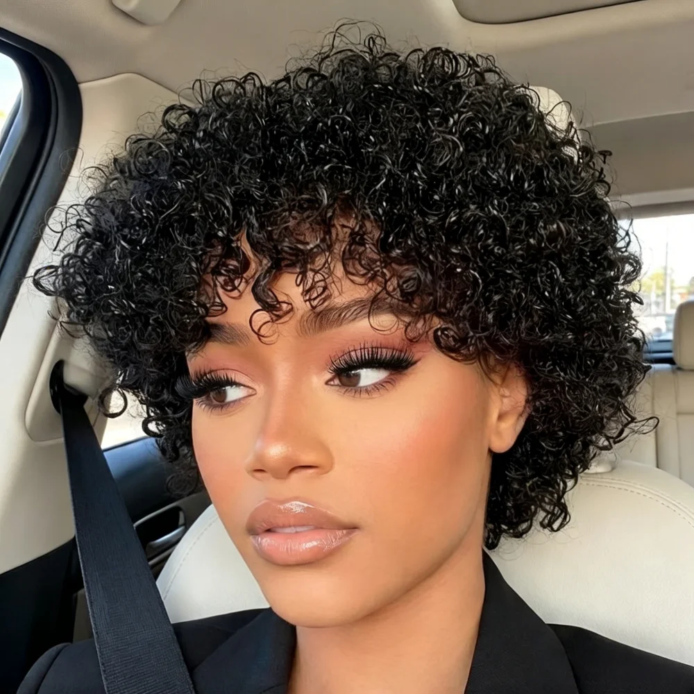 8 Inch Kinky Curly Pixie Wig Human Hair Full Machine Made Short Curly Pixie Cut Wig for Women Natural Look Daily Wear
8 Inch Kinky Curly Pixie Wig Human Hair Full Machine Made Short Curly Pixie Cut Wig for Women Natural Look Daily Wear
