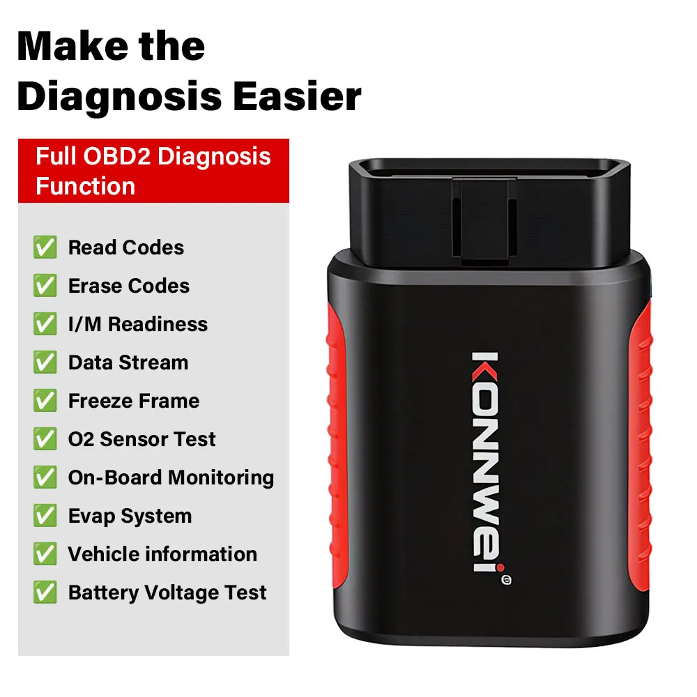 KONNWEI KDIAG Full System OBD2 Scanner Bluetooth Service Reset SAS EPB ECU Programmer For Car Engine Transmission SRS
KONNWEI KDIAG Full System OBD2 Scanner Bluetooth Service Reset SAS EPB ECU Programmer For Car Engine Transmission SRS