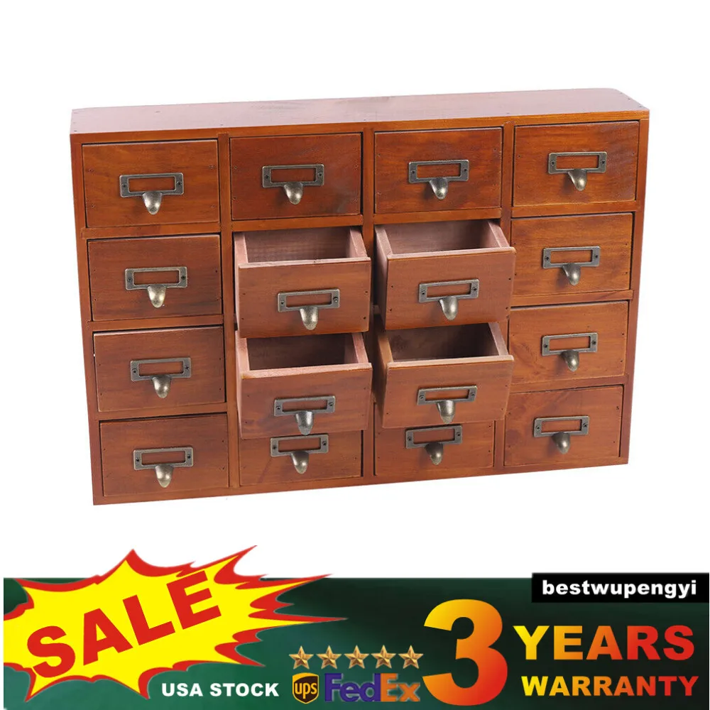 16-ящик винтажный настольный библиотечный шкаф для каталога карт, ящик для хранения аптекарских препаратов 
16-ящик винтажный настольный библиотечный шкаф для каталога карт, ящик для хранения аптекарских препаратов