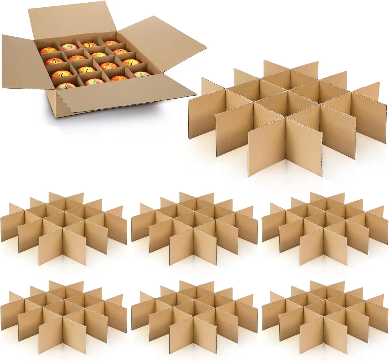 8 Sets Moving Box Dividers 13x13x3 Inch Cardboard Packing Inserts for Glassware, Dish Storage, Kitchen Supplies (Box Not Included) Brown
8 Sets Moving Box Dividers 13x13x3 Inch Cardboard Packing Inserts for Glassware, Dish Storage, Kitchen Supplies (Box Not Included) Brown