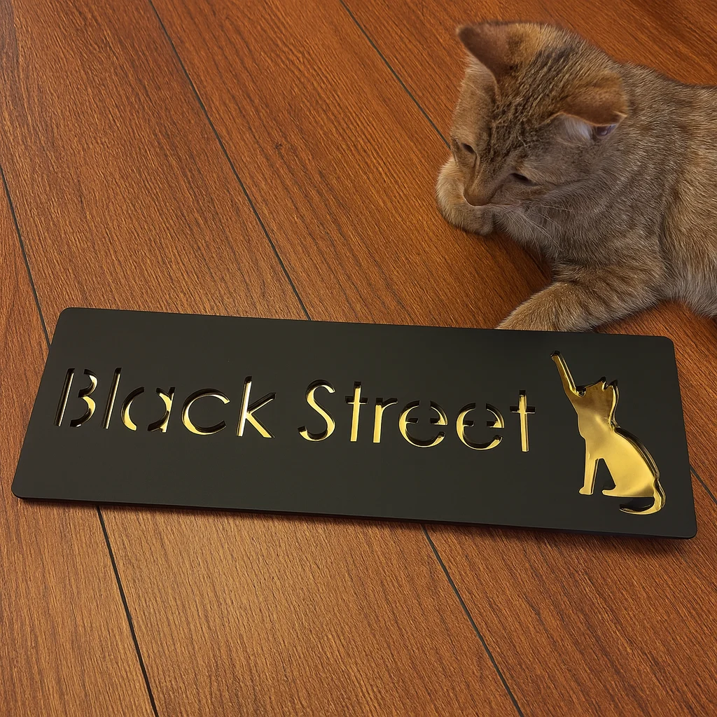 Custom Acrylic House Number Sign with Cat Pattern, Laser Engraved Address Plaque, Personalized Door Plate Gift for Pet Lovers
Custom Acrylic House Number Sign with Cat Pattern, Laser Engraved Address Plaque, Personalized Door Plate Gift for Pet Lovers