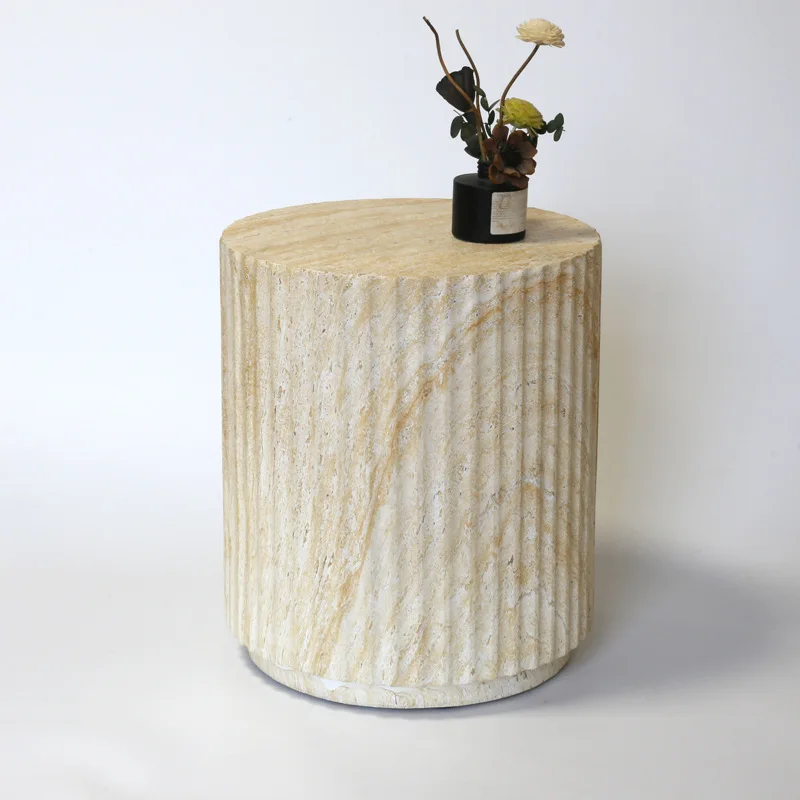 Modern imitation travertine Roman columnar B & B hotel coffee table round coffee table bedroom bedside magnesium mud
Modern imitation travertine Roman columnar B & B hotel coffee table round coffee table bedroom bedside magnesium mud