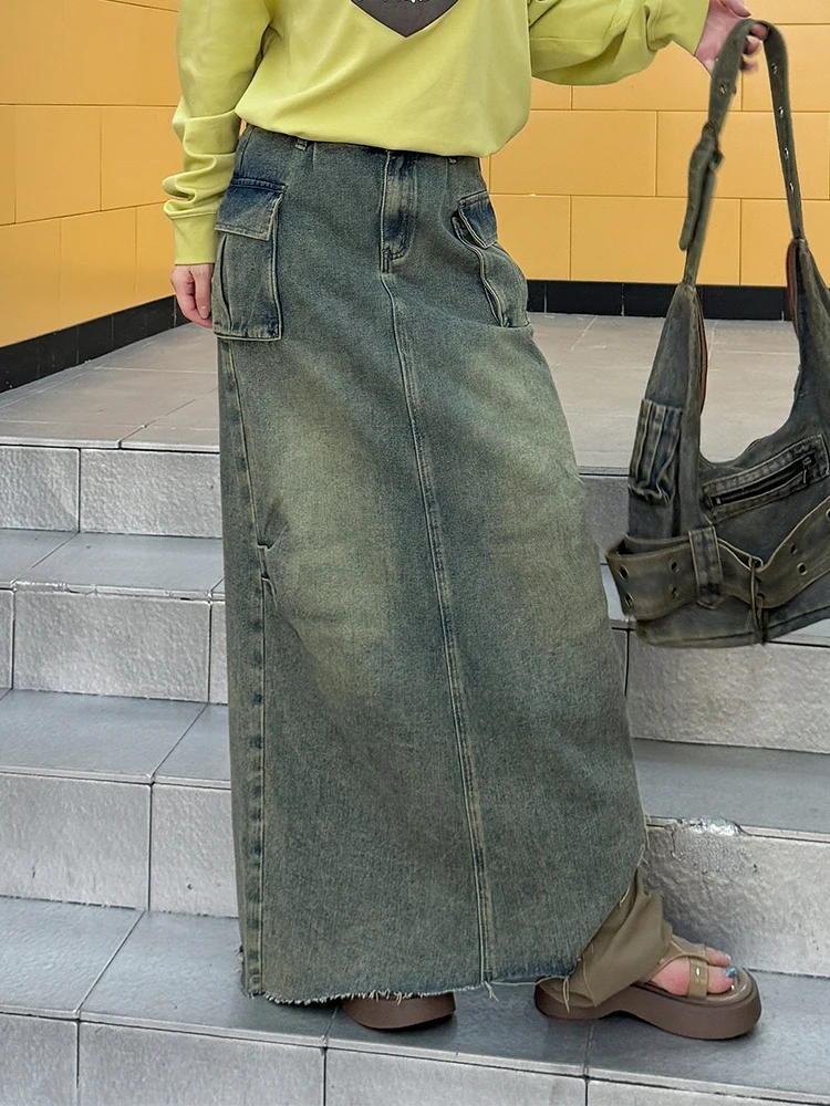 Джинсовая джинсовая юбка с завышенной талией в американском стиле ретро и боковым разрезом BETTERSAY Commute Sle Faded Folded ket Design
Джинсовая джинсовая юбка с завышенной талией в американском стиле ретро и боковым разрезом BETTERSAY Commute Sle Faded Folded ket Design