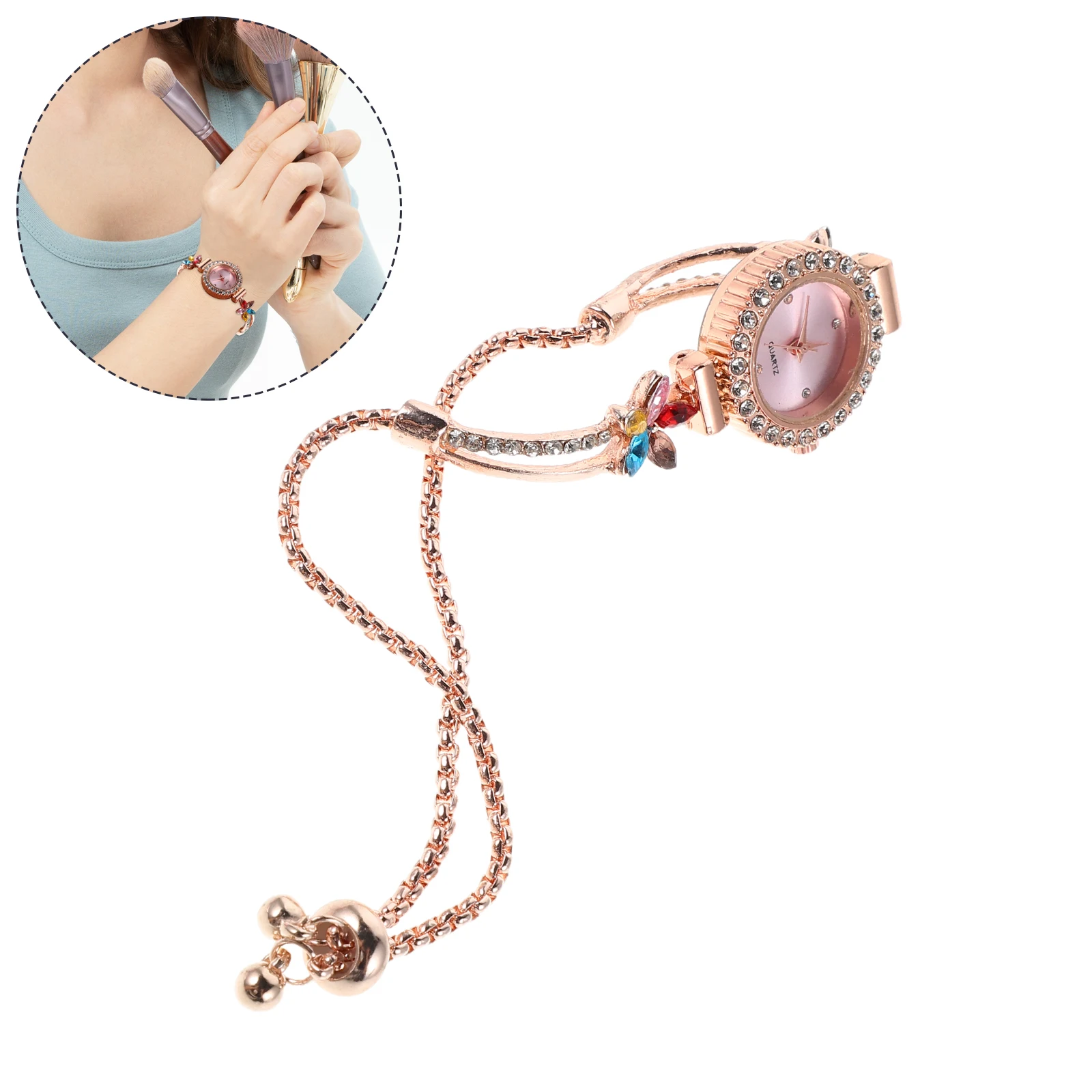 Women's Diamond-set Watch Bracelet Quartz Female Wristwatch Watches for Fashion Flower Fashionable Lady Bangle Dress
Women's Diamond-set Watch Bracelet Quartz Female Wristwatch Watches for Fashion Flower Fashionable Lady Bangle Dress