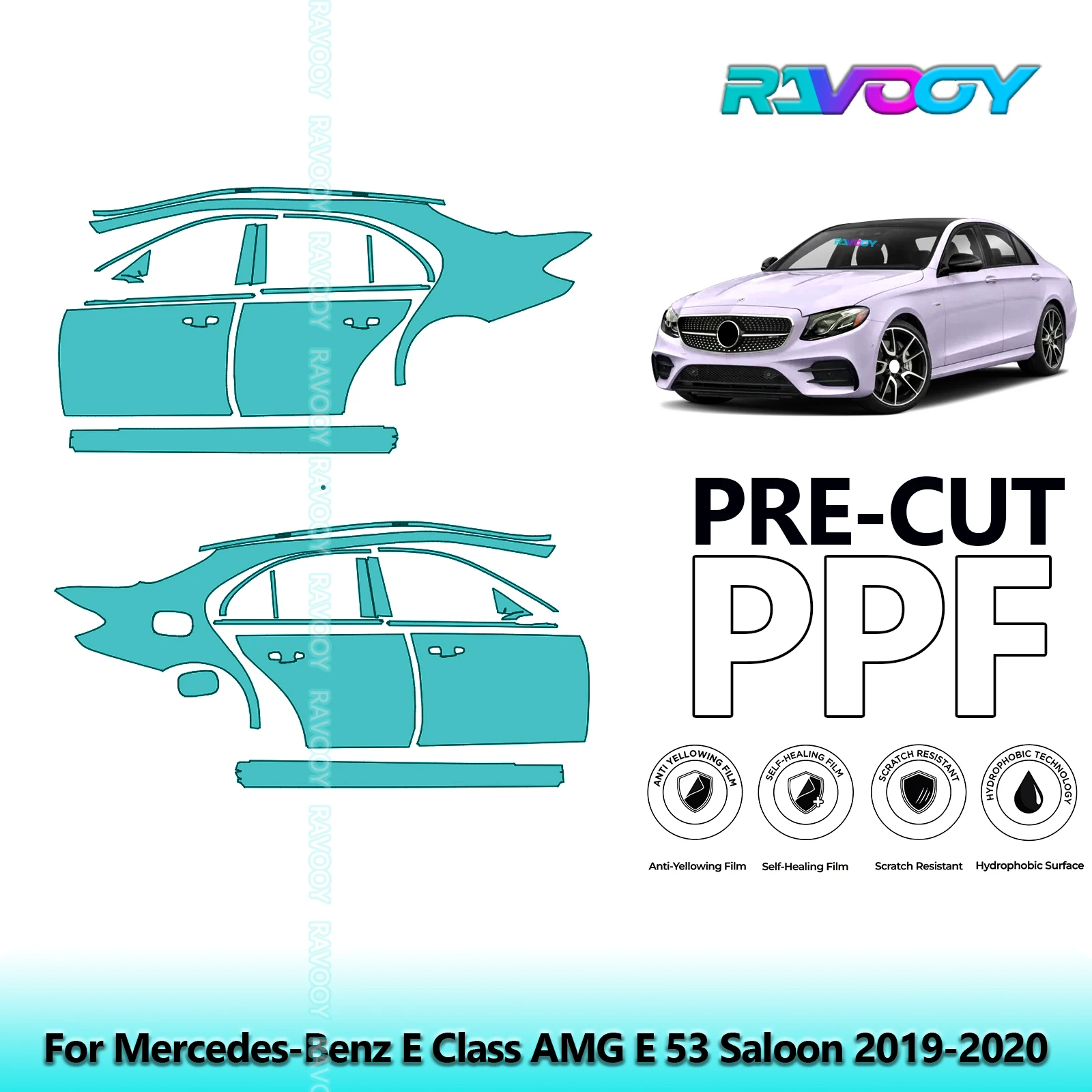 For Mercedes-Benz E Class AMG E 53 Saloon 2019-2020 8.5mil Pre-Cut PPF Door & A/B Pillar Kit TPU Paint Protection Film Set
For Mercedes-Benz E Class AMG E 53 Saloon 2019-2020 8.5mil Pre-Cut PPF Door & A/B Pillar Kit TPU Paint Protection Film Set