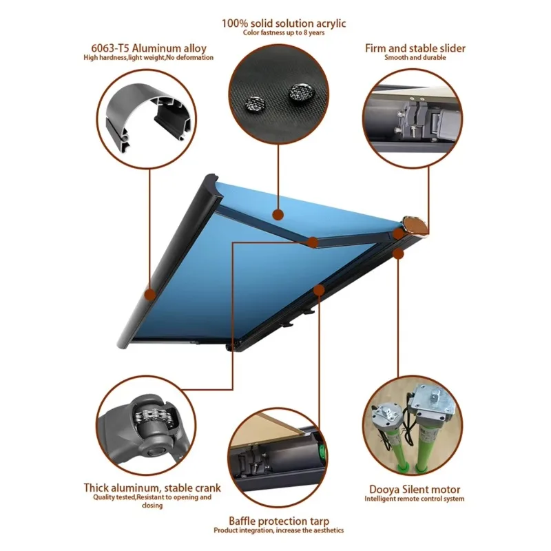 Моторизованный полнокассетный тент с датчиками ветра | Выдвижной складной навес с дистанционным управлением
Моторизованный полнокассетный тент с датчиками ветра | Выдвижной складной навес с дистанционным управлением