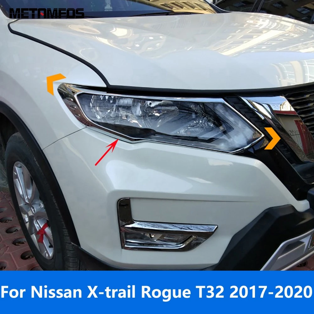 Для Nissan X-trail X trail Rogue T32 2017 2018 2019 2020 хромированная крышка передней фары, накладка на фару, аксессуары для защиты фар
Для Nissan X-trail X trail Rogue T32 2017 2018 2019 2020 хромированная крышка передней фары, накладка на фару, аксессуары для защиты фар