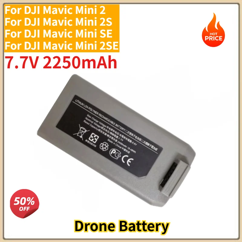 7.7V 2250mAh High Quality Drones Battery for DJI Mavic Mini 2, 2S ,Mavic Mini SE Brand New Replacement Battery
7.7V 2250mAh High Quality Drones Battery for DJI Mavic Mini 2, 2S ,Mavic Mini SE Brand New Replacement Battery