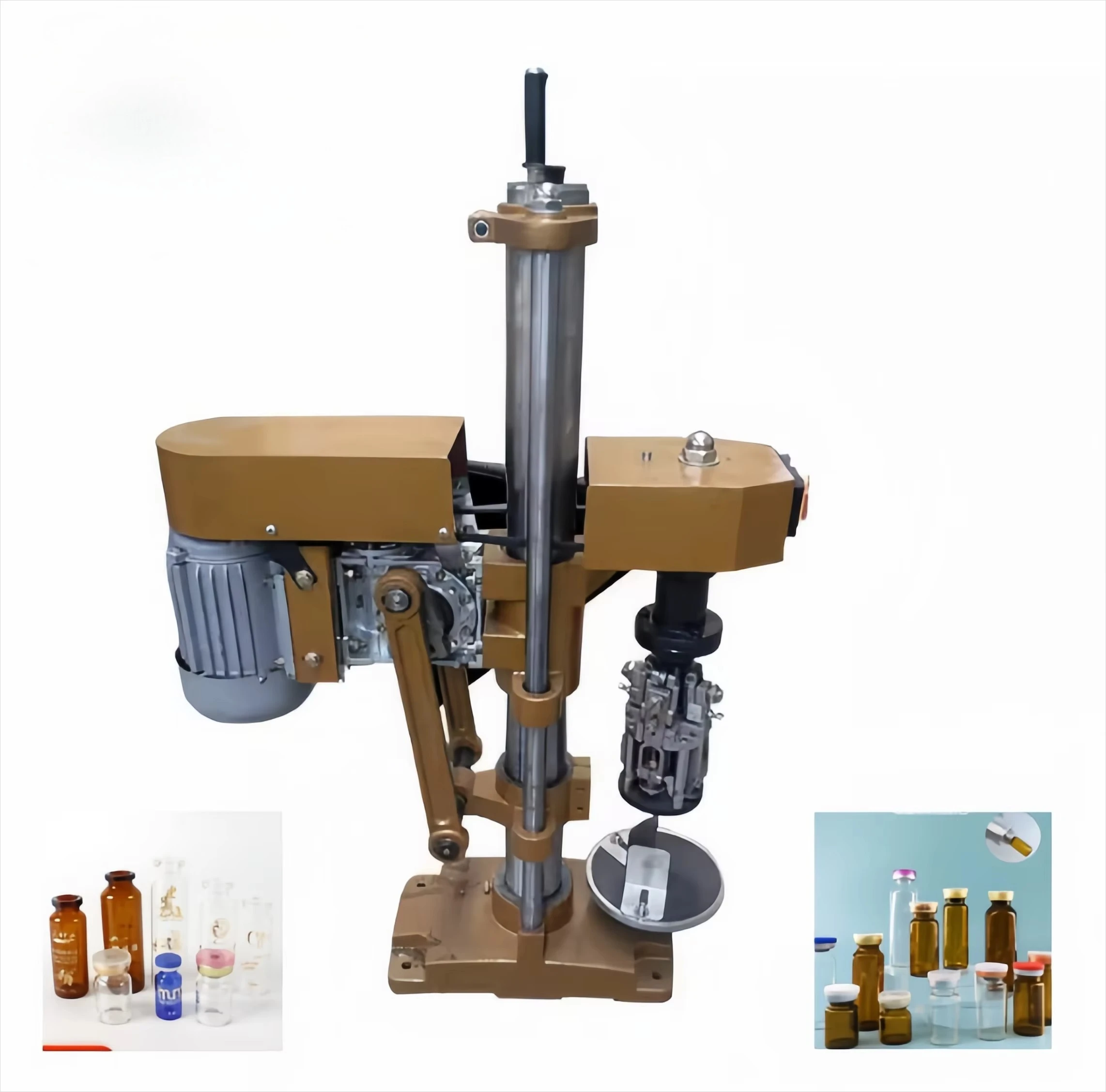 Manual Pneumatic Beer Aluminum Cap Screw Ropp Capping Machine for Glass Wine Liquor Chemical Bottle Sealer Crown Ropp Capper
Manual Pneumatic Beer Aluminum Cap Screw Ropp Capping Machine for Glass Wine Liquor Chemical Bottle Sealer Crown Ropp Capper